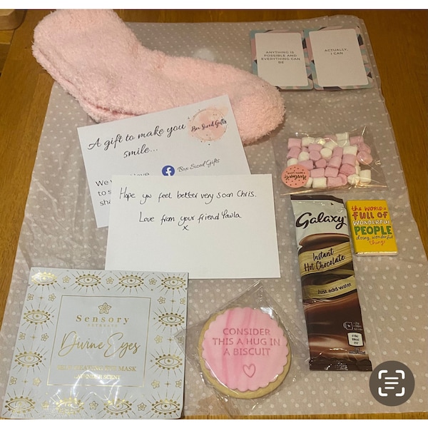 Hug in a Box for Her - Pamper Hamper - Get Well Soon Recovery Gift ...