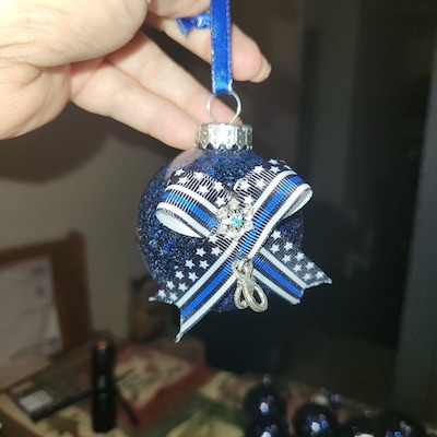 Thin Blue Line Police Support Print Grosgrain Ribbon 5/8 7/8 1 1.5 ...