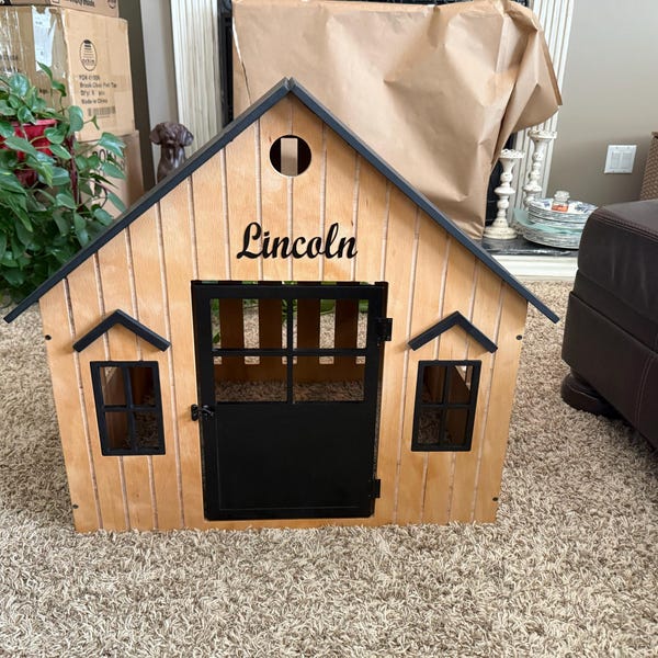 Photo inspiration: Visual Reference: Puppy Dog House Wooden Dog Crate Dog Kennels Modern Dog