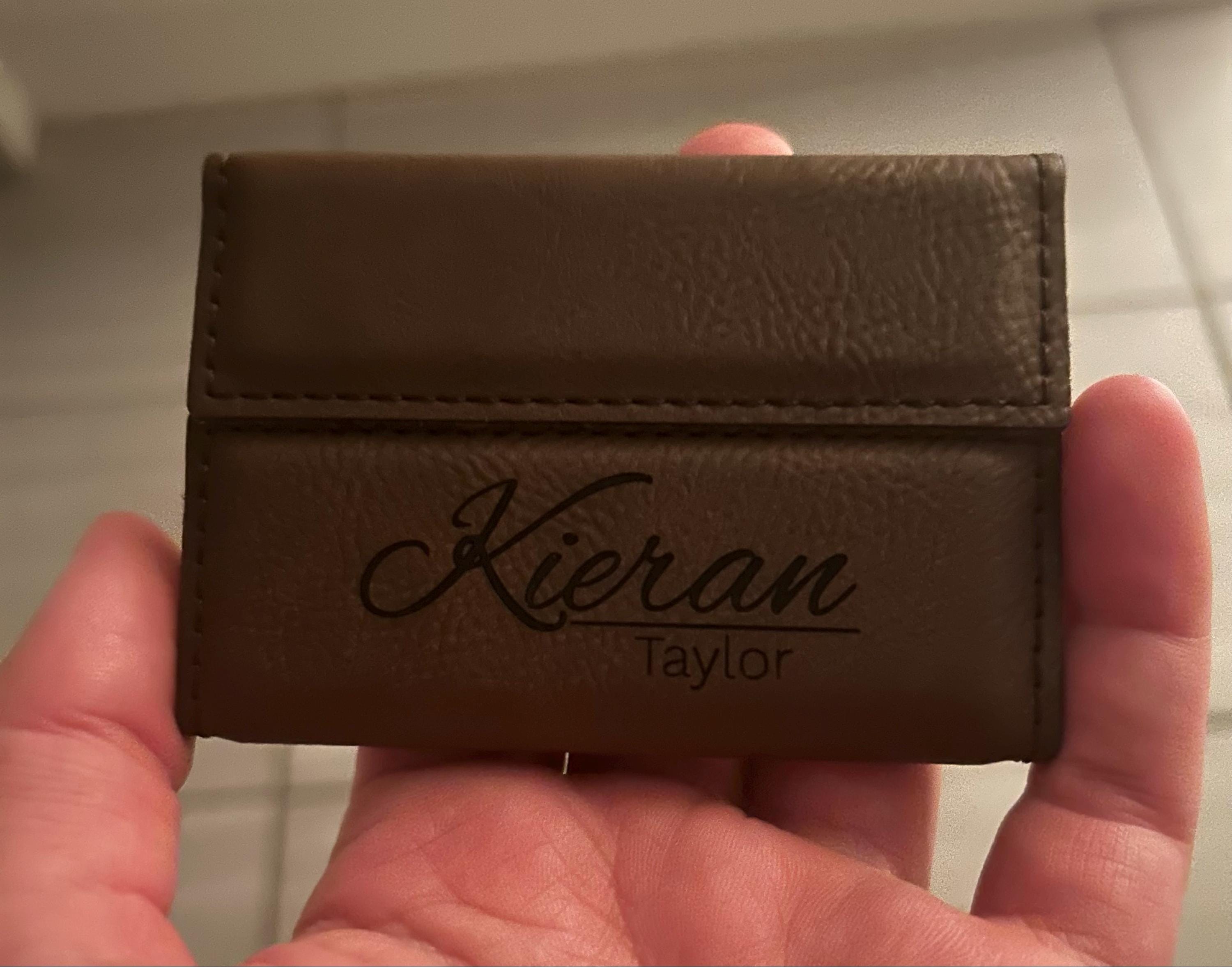 Personalized Business Card Case, Leather Business Card Holder, Engraved Leather with Name, Corporate Gift, Businessman Gift, Office Gift