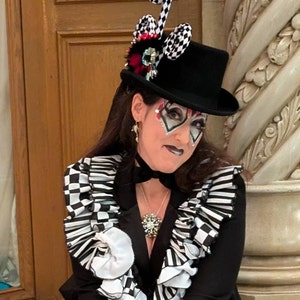 Disfraz De Payaso Para Mujer Con Medias De Rayas, Arlequín Pierrot, Incluye Accesorios Para Carnaval, Halloween Y Fiestas De Disfraces