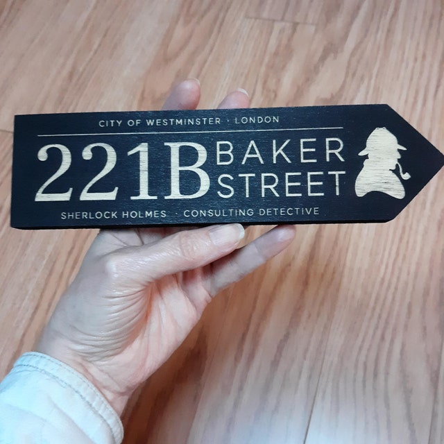 直筆サイン入り sherlock 221B Baker Street, Sherlock Holmes, Individual Large Signpost