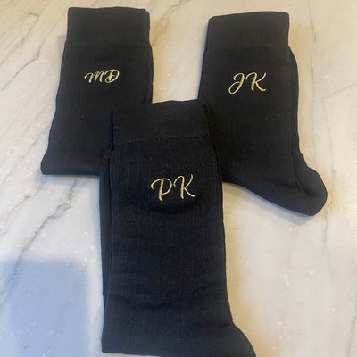 Personalized Initials Socks for Groomsmen Proposal Gifts , Embroidered ...