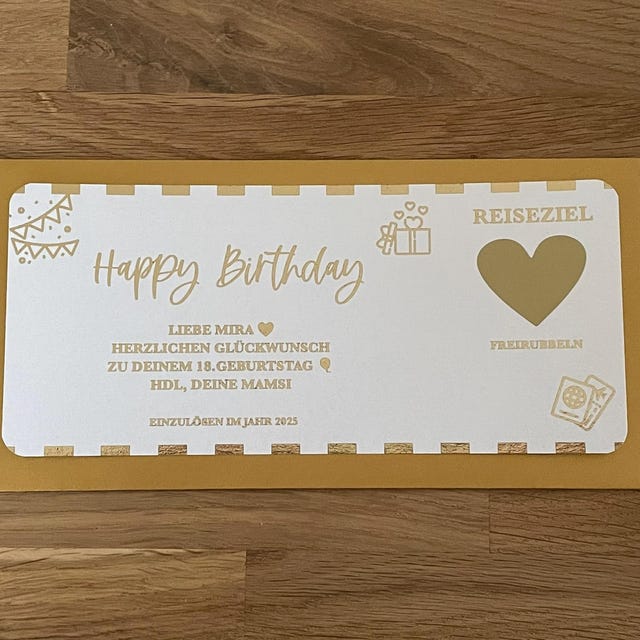 Biglietto Regalo Da Grattare A Forma Di Carta D'Imbarco - Buono Viaggio Sorpresa Personalizzabile - 3