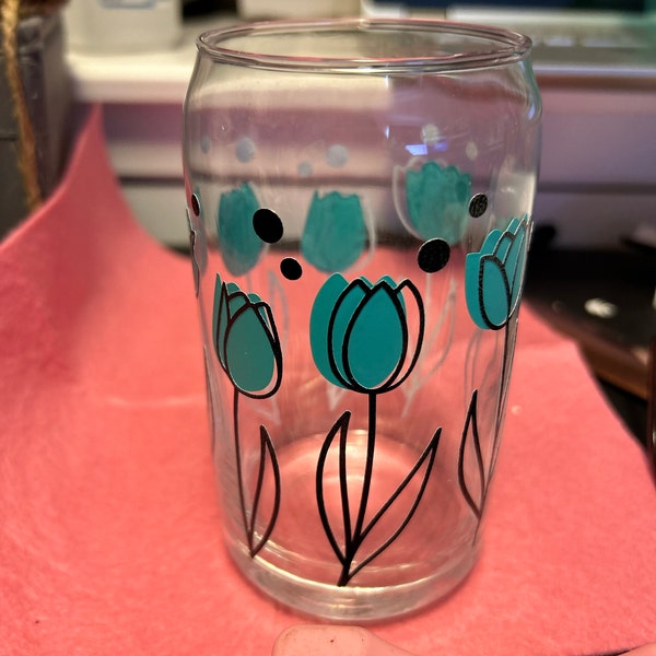 Tulips • 16oz Glass Can Cut Files, Svg Dxf Png File Digital Download - Etsy