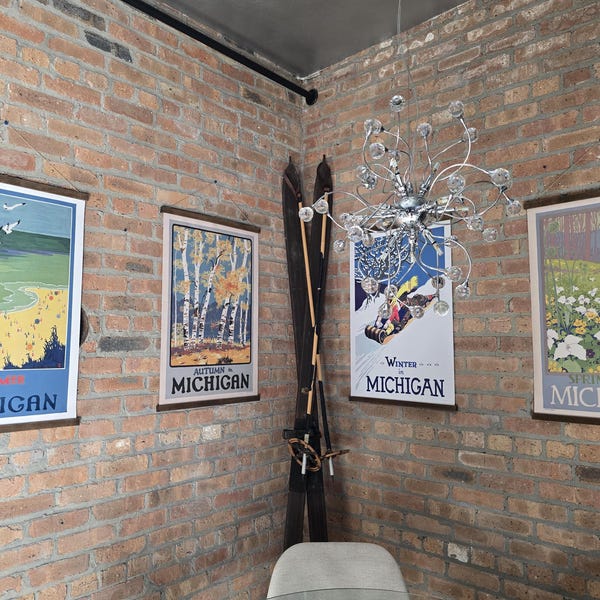 Frame Included! 30"x20", Lake Huron Chart Map Art Ripproof Material