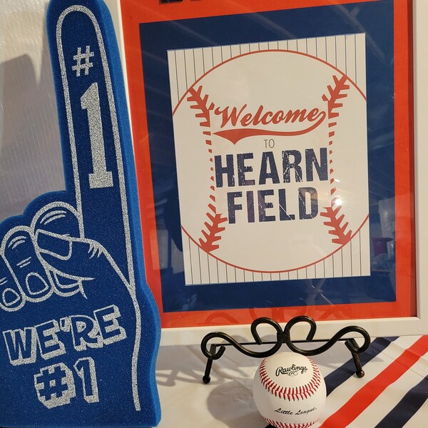 Baseball Welcome Sign - Personalized DIGITAL FILE - Baseball Birthday ...