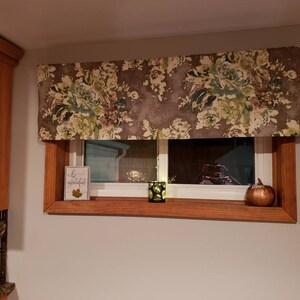 Handmade Solid Hunter Green Cotton Window Curtain Valance Topper - 52x15 Inches - View #2