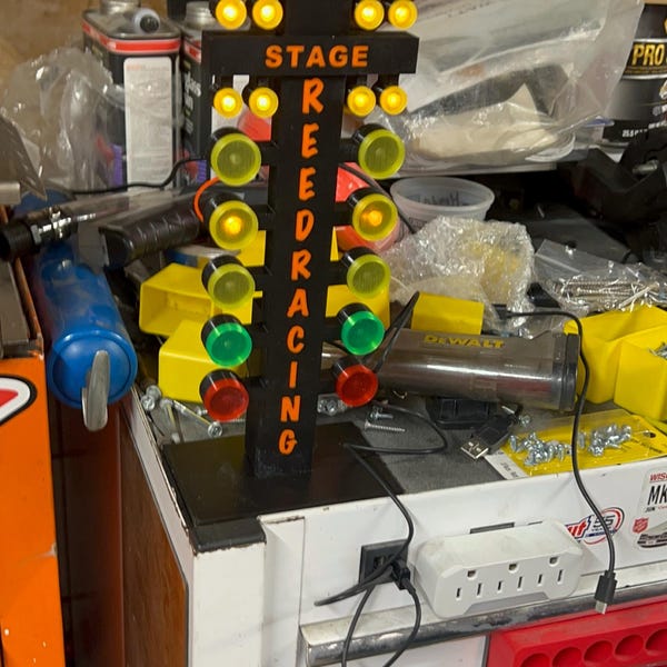 Drag Race Tree Lights - Christmas Tree Desktop Display With LED Lights ...