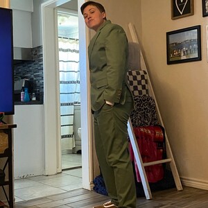 US UK Sage Green Linen Men’s 3 Piece Suit - Etsy