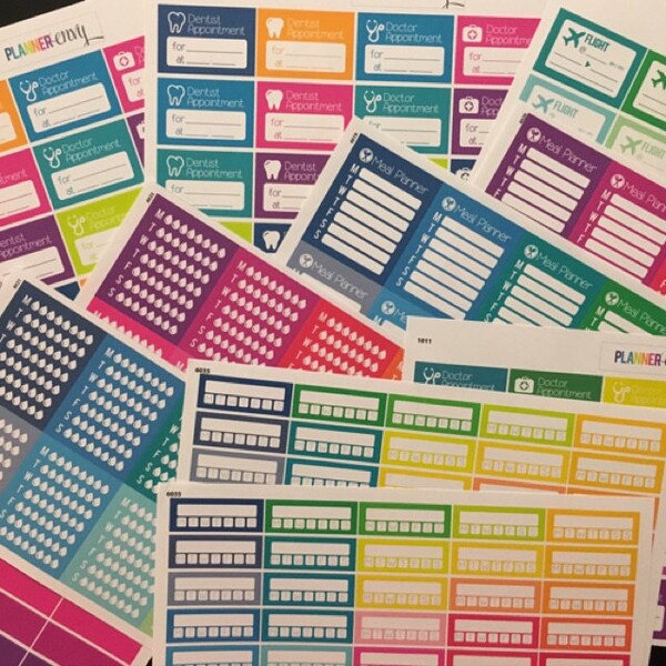 Habit Tracker Planner Stickers to Be Used With Erin Condren Lifeplanner ...
