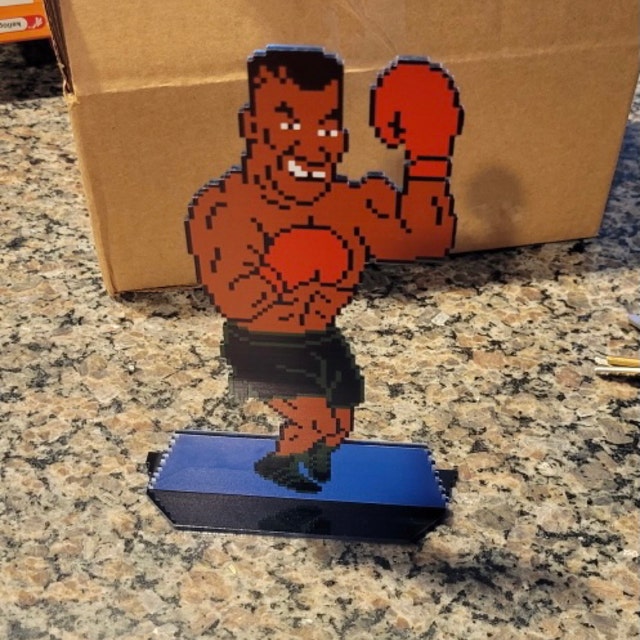 パンチアウトのマイクタイソン　クロスステッチ マイク・タイソンのパンチアウトスプライト - 任天堂のビデオゲームに