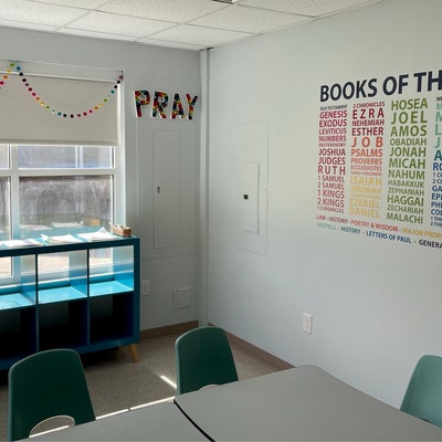 Books of the Bible Wall Decal Youth Room Church Colorful Vinyl Decor ...