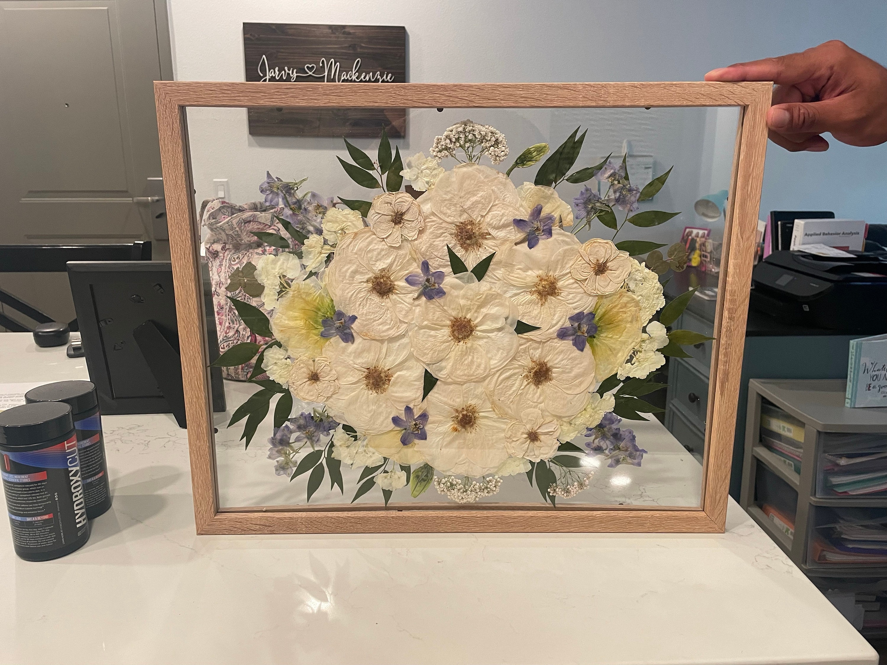 Preserved flowers from Mackenzie's etsy review