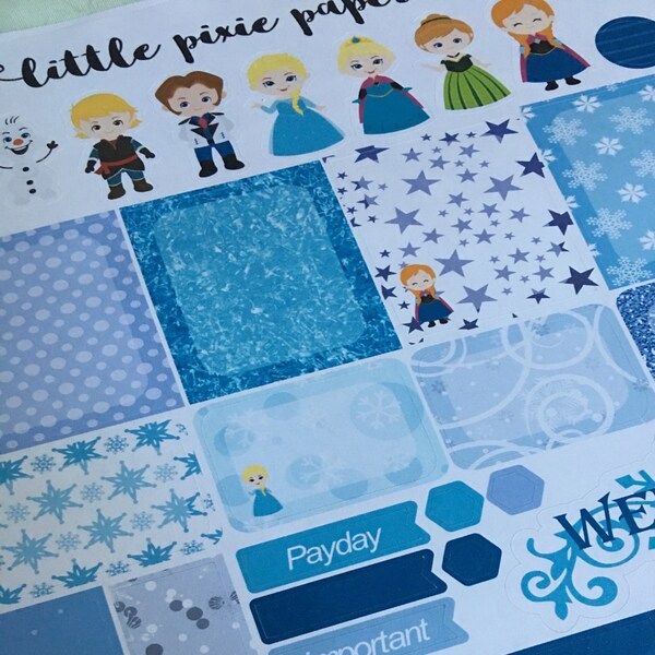 Ice Princess Weekly Planner Stickers Set, for Use With Erin Condren ...