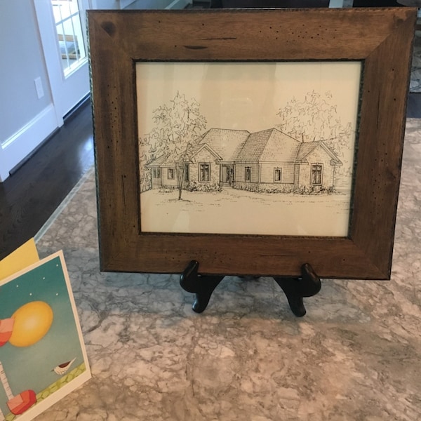 Custom House Sketch, Hand Drawn Home Portrait in Ink, Commissioned ...