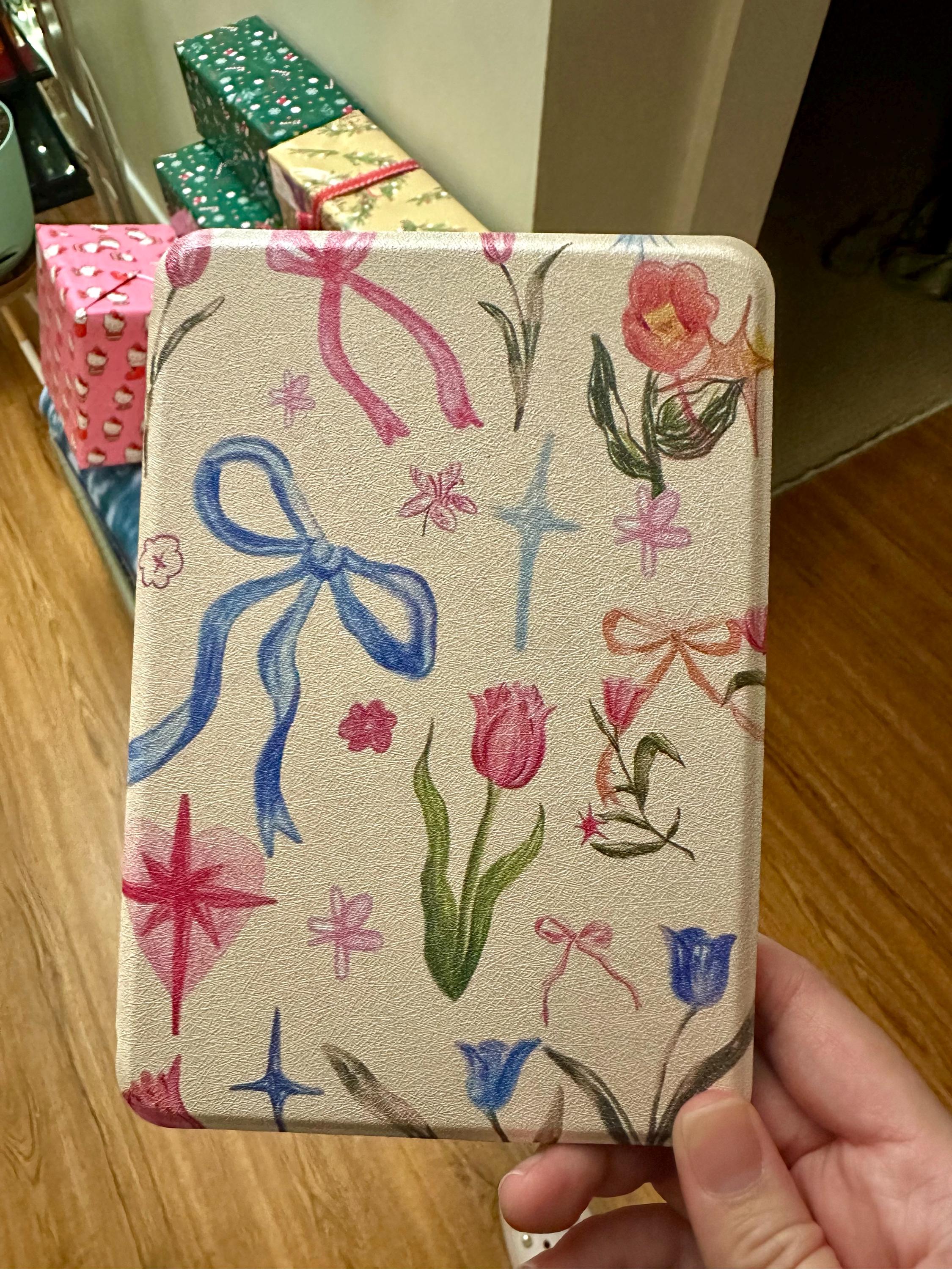 Cute Bowknot Tulip Kindle Case With Hand Strap,kindle 6&#39;&#39;/6.8&#39;&#39;/7&quot; case,Kindle paperwhite 12th/11th/10th case,Kindle 12/11/10,Kindle 2024