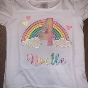 6th Rainbow Birthday Shirt for a Girl Over the Rainbow Party - Etsy