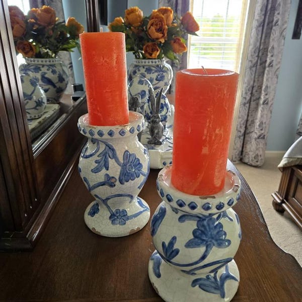 Large Purple Pillar Candle