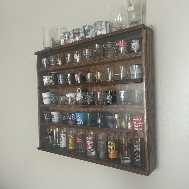 50 shot glass display case online