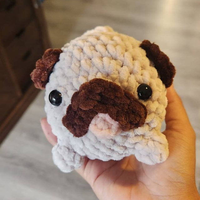 マロちゃん専用パグの編みぐるみ マロちゃん専用パグの編みぐるみ パグのあみぐるみ 編み図 / Pug