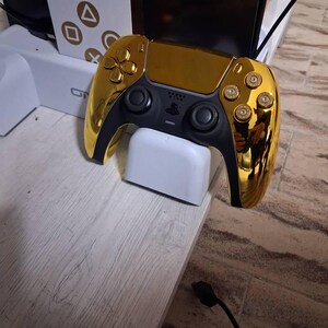 PlayStation 5 DualSense カスタムゴールド カスタムPS5コントローラー ゴールドクロームバレットゲームパッド