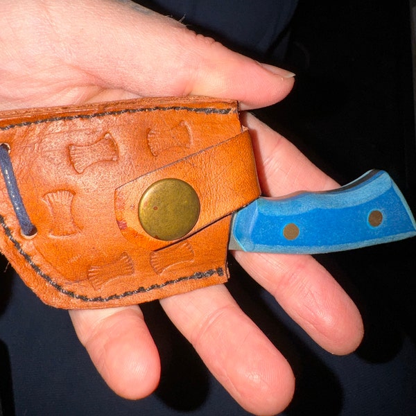 Custom Handcrafted Hunting Knife with Unique Sheep Horn Handle main image 1