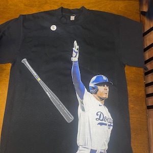 Freddie Freeman Dodgers Baseball Vintage Look Oversized Boxy Hip Hop T Shirt Bootleg Washed MVP World Series Los Angeles Walk Off Grand Slam