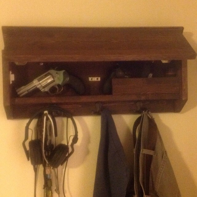 Rustic Coat Rack with Hidden Gun and EDC compartment Etsy