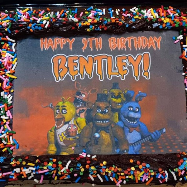 Printable Freddy Cake Topper, Fnaf Cake Topper, Fnafs Cake Decoration ...