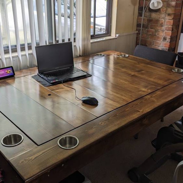 Custom Gaming Table, Role Playing Game Table With Folding Legs, Vaulted ...