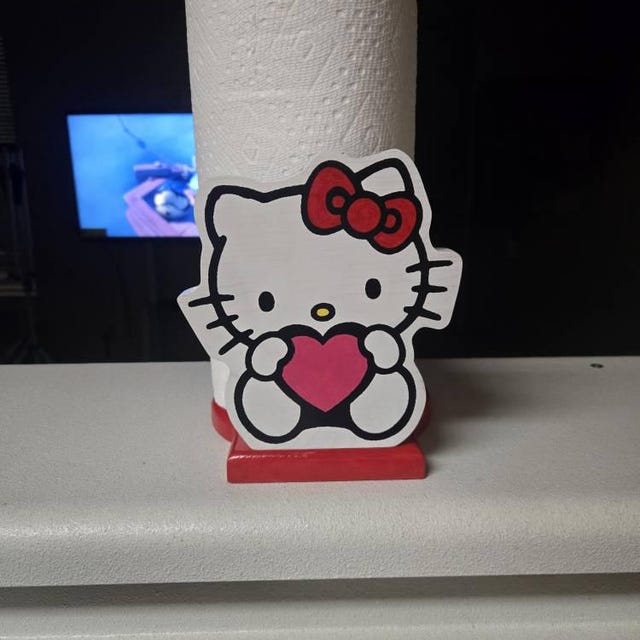 Hello Kitty Paper Towel Holder - Etsy