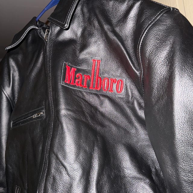 マルボロ ヴィンテージ メンズ レザージャケット レア カウボーイ