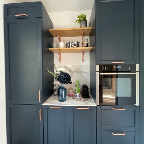 Pan Rails Copper Pot and Pan Rail, Pan Organizer, Kitchen Storage, Utensil ...