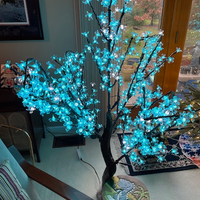 1.5m/5ft Height Outdoor waterproof Artificial Christmas Tree LED Cherry Blossom Tree Light 480pcs LEDs Straight Tree Trunk main image 1