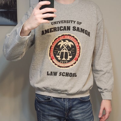 Sweat à Capuche Unisexe University Of American Samoa Law School - Cadeau Fun Et Original Pour Fans De Séries