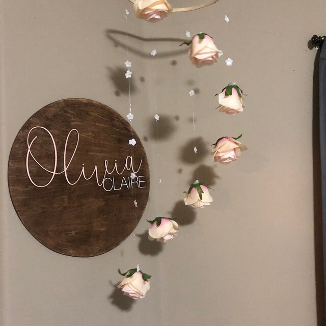 DIY Rose Baby Girl Mobile KIT - Supplies for a Floral Baby