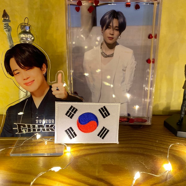 SOUTH KOREA Flag Patch With Hook Adhesive Fastener Gold Tactical Morale Emblem E - Foto 8