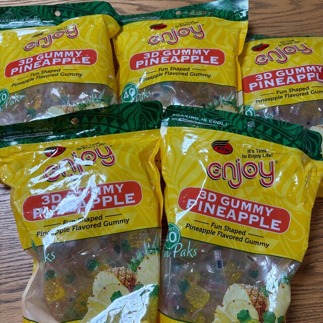 Pineapple 3D Gummies: Hawaii Tropical Fruit Snacks (11.3 Oz