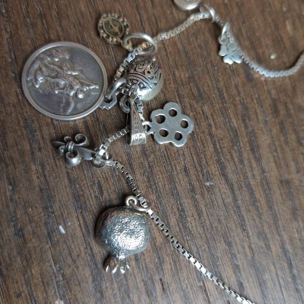 Sterling Silver Pomegranate Charm Superfood Tart Sweet Fruit ...