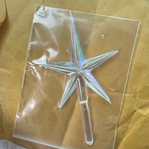 Large Clear Aurora Star: Ceramic Christmas Tree Topper - Etsy