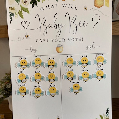 Bee Gender Reveal Boy or Girl Chart What Will Baby Bee He or She Cast ...
