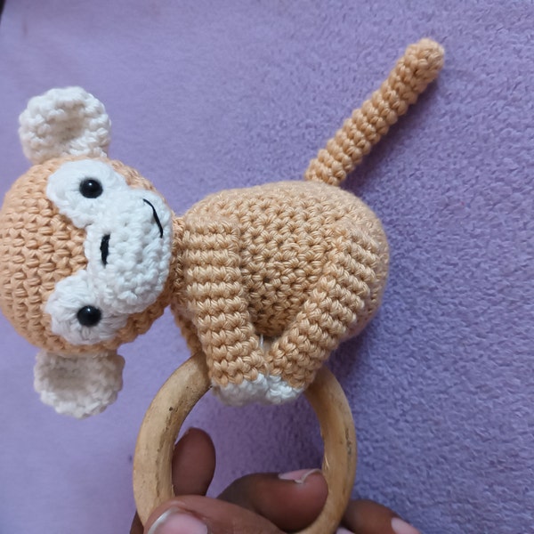 CROCHET PATTERN Monkey Rattle PDF, Monkey Crochet Pattern, Amigurumi ...