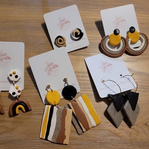 Kit de boucles d'oreilles en argile bricolage pour débutants / Sun