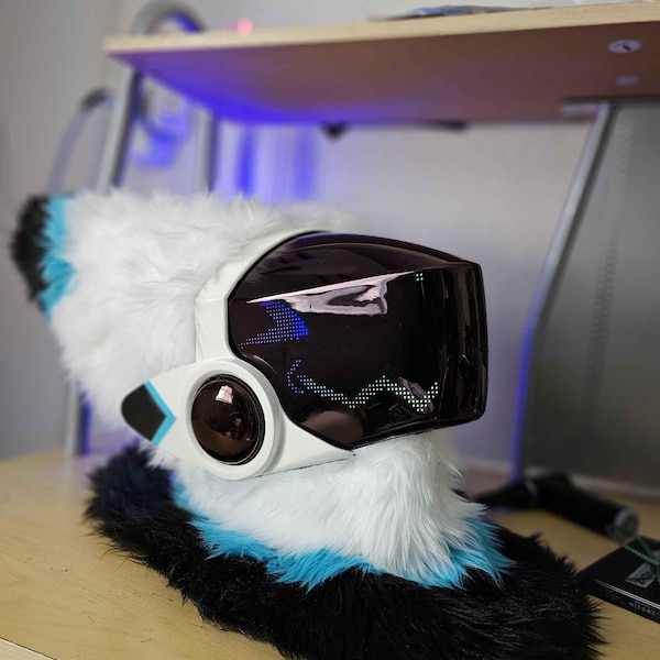 Protogen Head Base MK3 Protofrenz — 3D Printed, Fursuit Head, Full ...