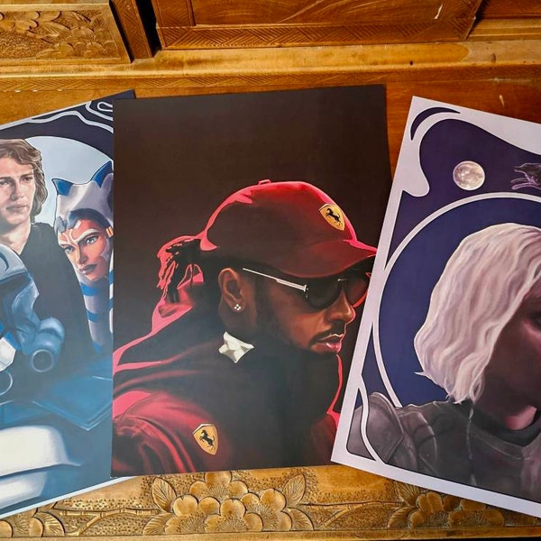 Lewis Hamilton Art Print 9x12 - Etsy