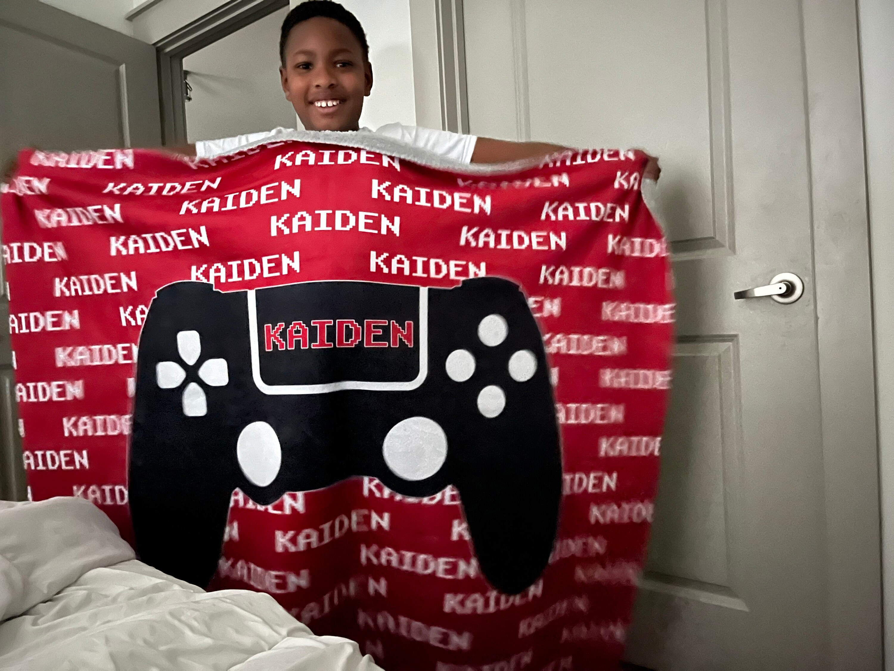 Personalized Gamer Blanket - Customizable - Super Soft - Great Gift Idea- The Lucas