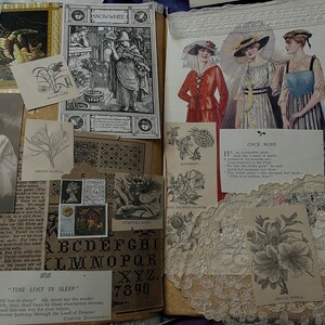 Mystery Vintage Ephemera Pack Junk Journal, Paper Crafts, Scrapbook ...