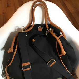 Hobo bag Medium sized in black leather named Dimitra MADE | Etsy