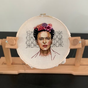 Rotated Wooden Embroidery Lap Stand for Any Hoops Cross Stitch Stand ...